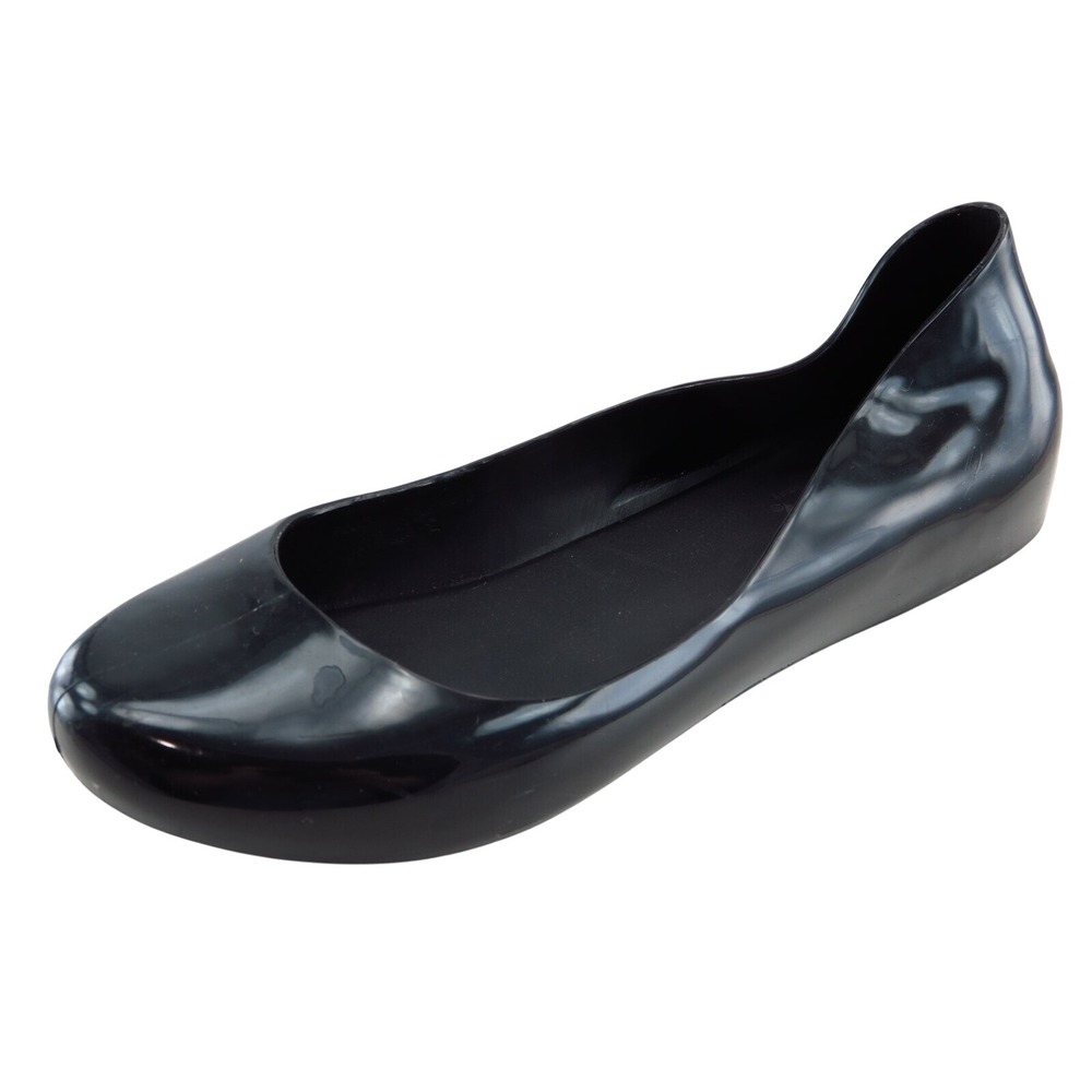 Dav Smoking Flats Black Synthetic Women Shoes‎ Size 7 Medium